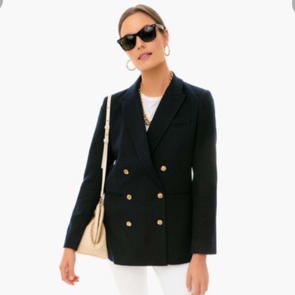 Tuckernuck Navy Double-Breasted Blazer with Gold Buttons